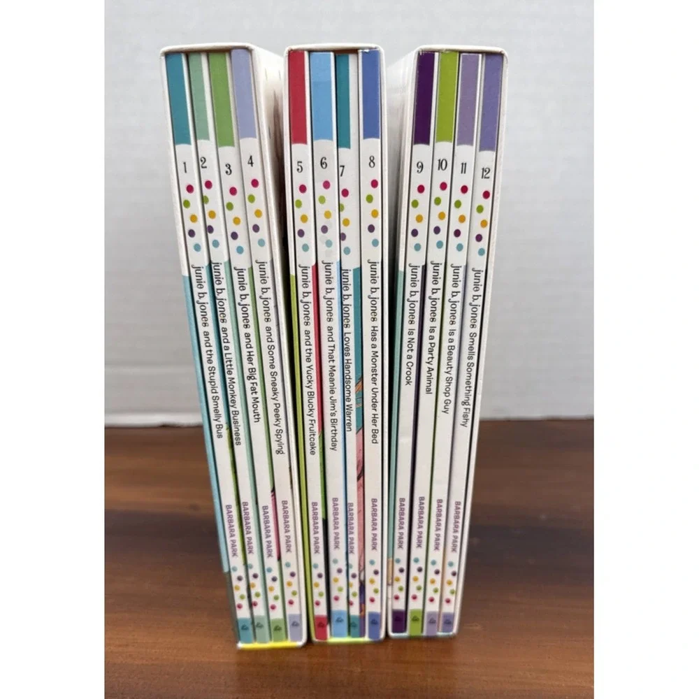 Lot of 12 Junie B. Jones Chapter Books 1-12- 4 Box Sets‎